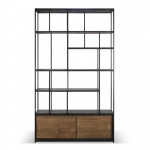 etagere-studio-teck-2-portes-couliss-ethnicraft