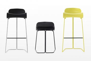Tabouret de bar BCN variantes de dossiers Kristalia